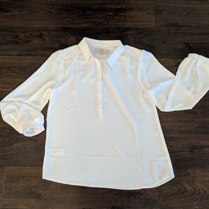 Creamy white LOFT blouse size SP new without tags